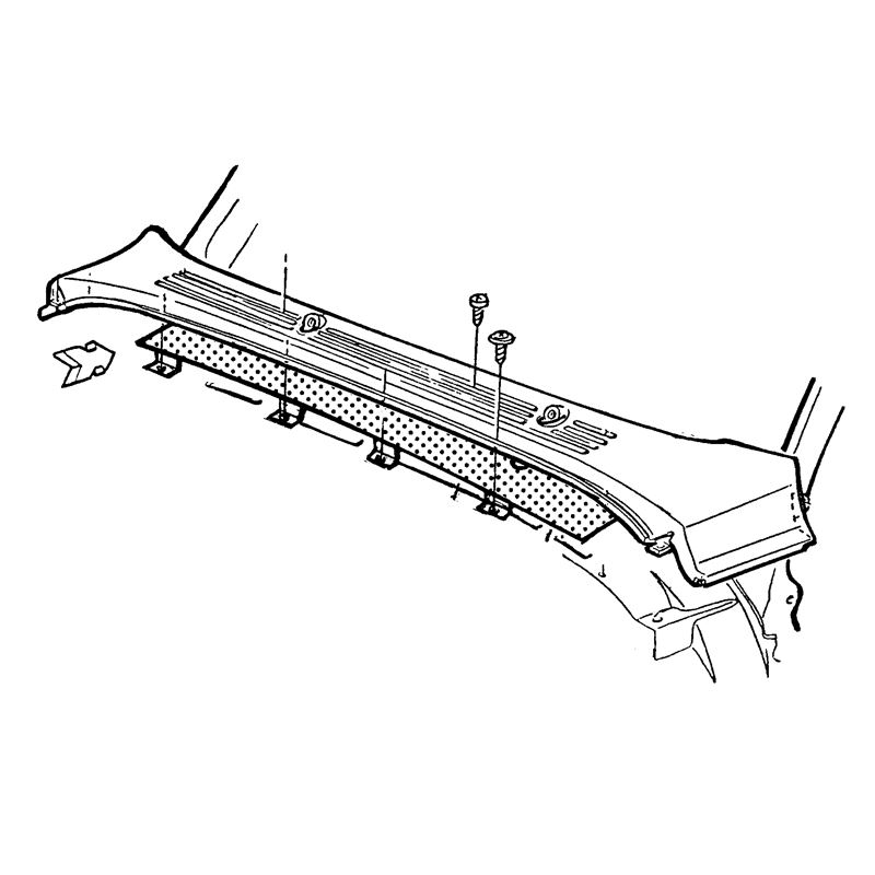 50-7236 - Cowl Vent Trash Guard, 1967-72 Chevrolet