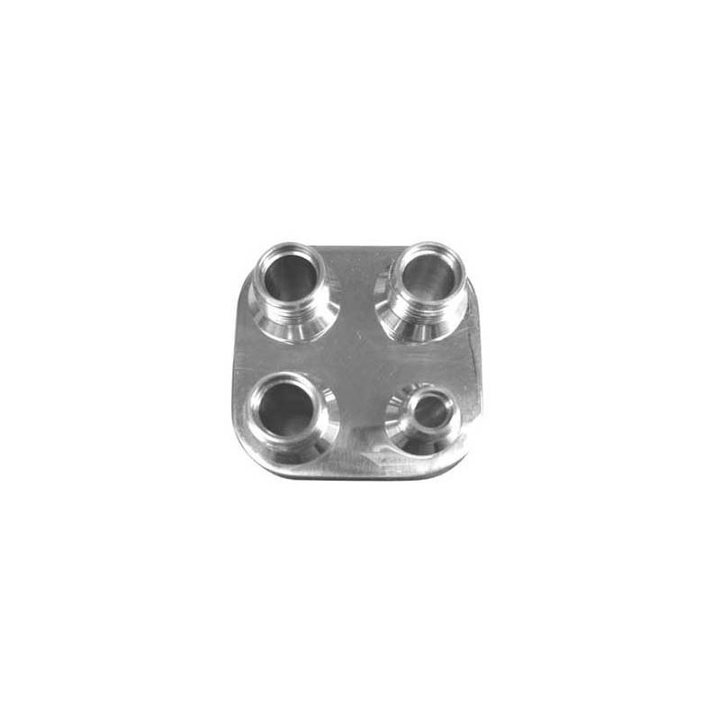 Billet Bulkhead Fitting, Square, 2 AC, 2 Heater Fi