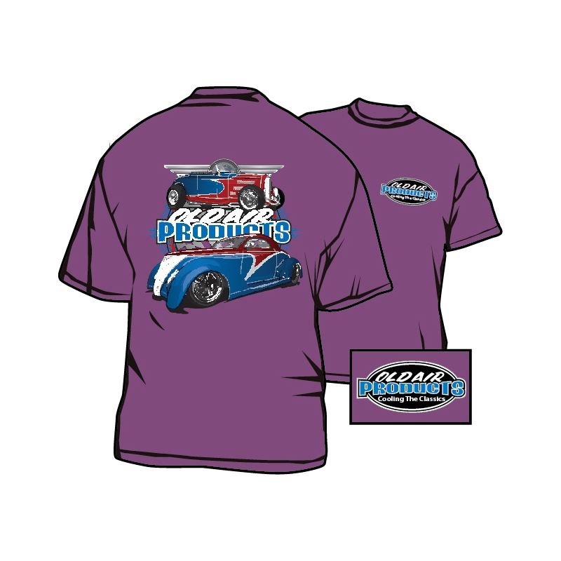 65-0507PL- T-Shirt | Purple, Hot Rod Graphic